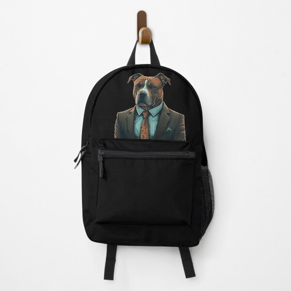 Item preview, Suave and Successful: The Brown and White Pitbull in a Tailored Dark Suit - A Unique Marketing Design for the Modern Business Dog designed and sold by reneromt.