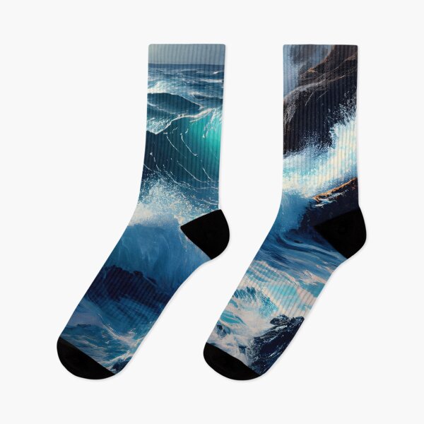 Item preview, Turbulent Sea Waves Crashing Against Rocks designed and sold by Voyshop.