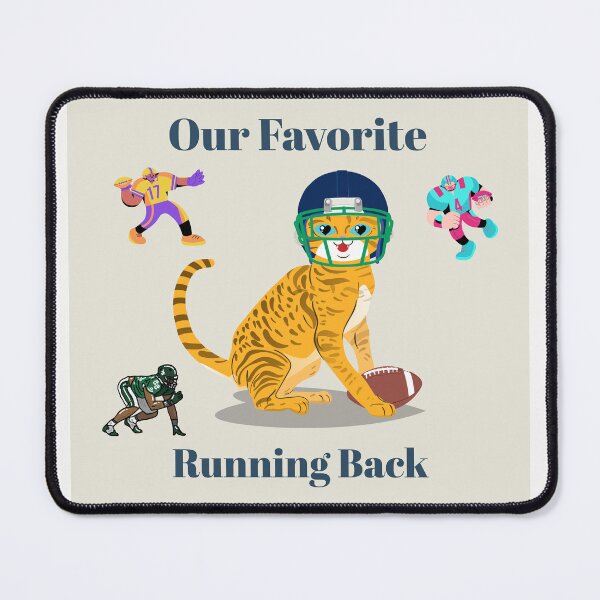 Item preview, Our Favorite FOOTBALL CAT Running Back designed and sold by LGMmugsdesign.