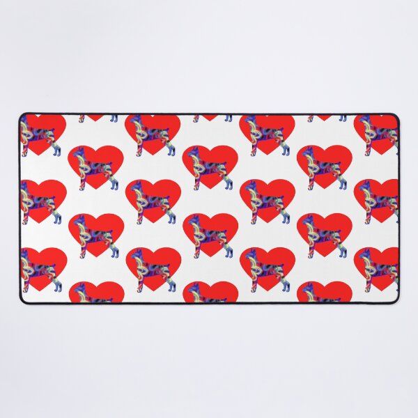 Item preview, I Heart My Doberman Pinscher Dog Neon Butterflies Silhouette designed and sold by AMSonArt.