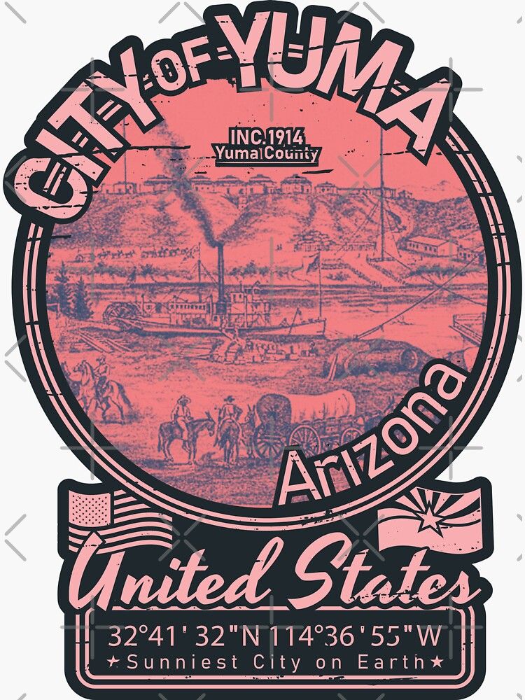 "YUMA ARIZONA FORT YUMA VINTAGE ARMY" Sticker for Sale by cheekik