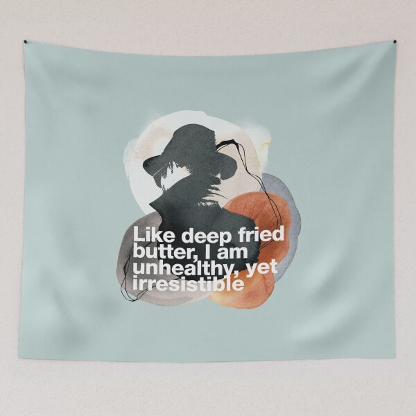 Item preview, If in doubt quote Raymond Reddington Like deep fried butter I am unhealthy yet irresistible Character illustration with watercolors designed and sold by Berry4ogisich-L.