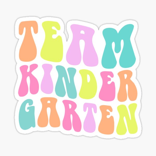 Item preview, Team Kindergarten Grade Groovy Bright Color Design designed and sold by SincerelyKind.