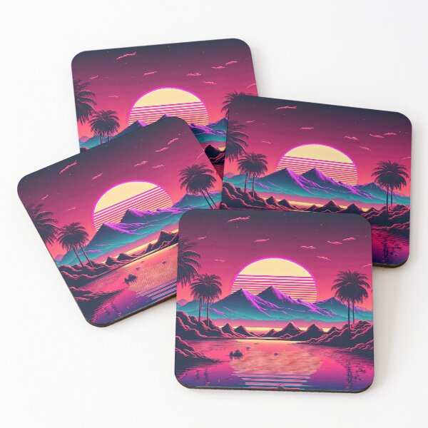 Item preview, Electric Sunset Symphony: A Synthwave Ode to Nature's Beauty designed and sold by Mullet Monkey.