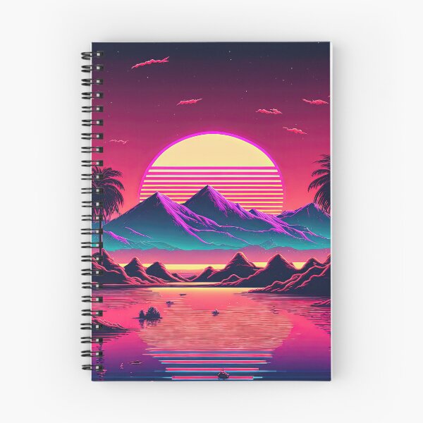 Item preview, Electric Sunset Symphony: A Synthwave Ode to Nature's Beauty designed and sold by Mullet Monkey.