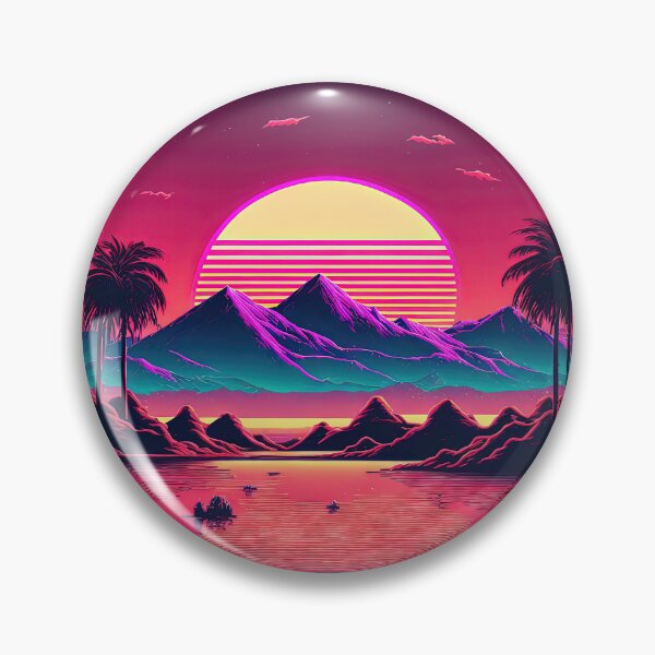Item preview, Electric Sunset Symphony: A Synthwave Ode to Nature's Beauty designed and sold by Mullet Monkey.