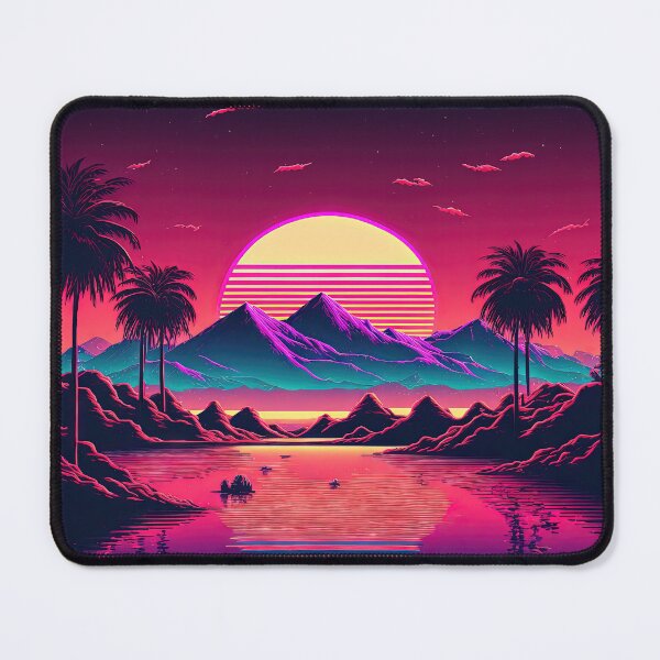 Item preview, Electric Sunset Symphony: A Synthwave Ode to Nature's Beauty designed and sold by Mullet Monkey.
