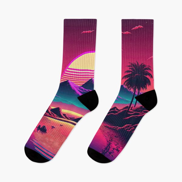 Item preview, Electric Sunset Symphony: A Synthwave Ode to Nature's Beauty designed and sold by Mullet Monkey.