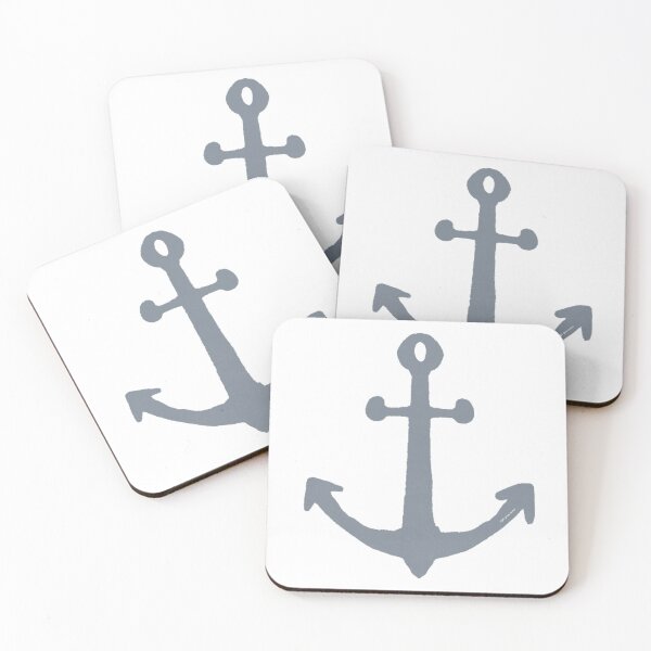 Item preview, Marine Retro Blue Anchor designed and sold by VintageArtByIda.