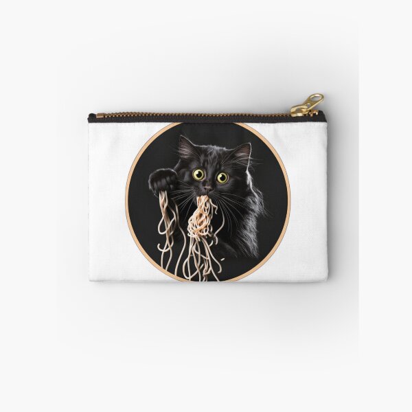 Item preview, Black Cat Eats Spaghetti designed and sold by Healio2.