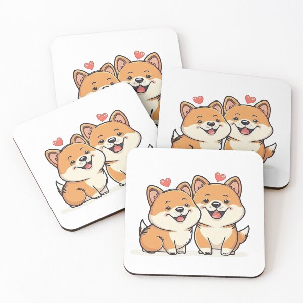 Item preview, Cute Valentine Dogs (Shiba Inu) #1 designed and sold by quicksilversun.