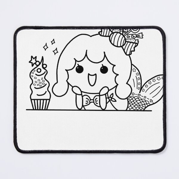Item preview, mermaid coloring : mermaid and jellyfish for painting activity at home or at birthday party designed and sold by Tina-studio.