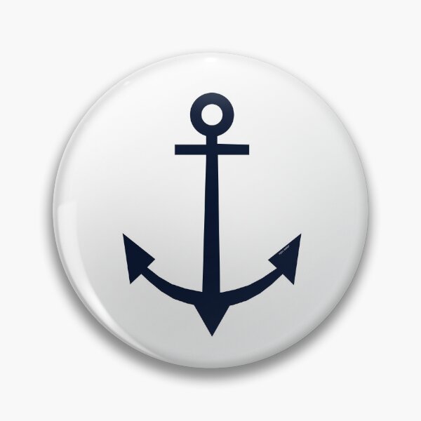 Item preview, Navy Blue Retro Anchor designed and sold by VintageArtByIda.