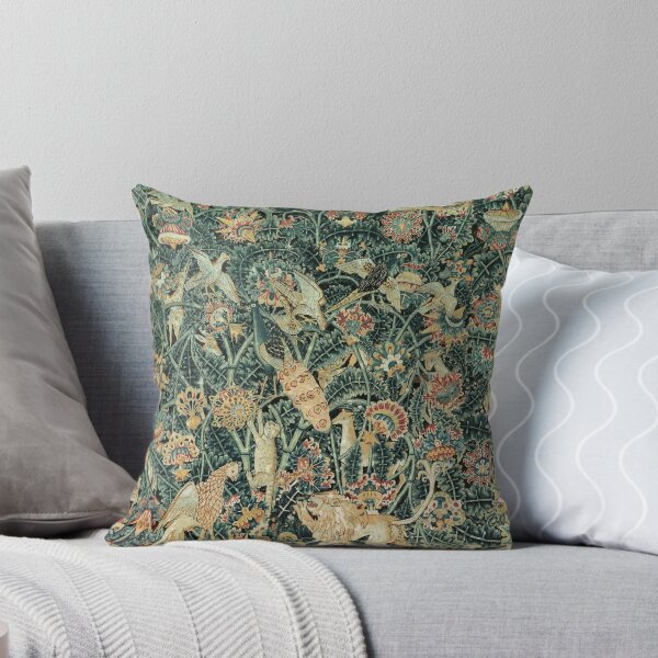 Item preview, Green Leaf Tapestry Motif with Birds and Animals designed and sold by ScavengerStyle.