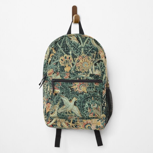 Item preview, Green Leaf Tapestry Motif with Birds and Animals designed and sold by ScavengerStyle.