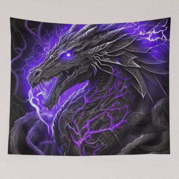 Item preview, Tribal dragon with purple electric  designed and sold by AldisPhoto.