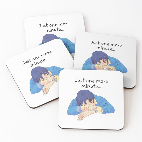 Item preview, Just one more minute sleepy sleep funny Cute Anime Boy quote 2 designed and sold by DetectiveDog.