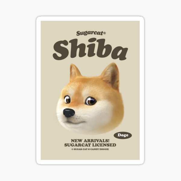 #430 Doge the Shiba Inu, TypeFace Sticker