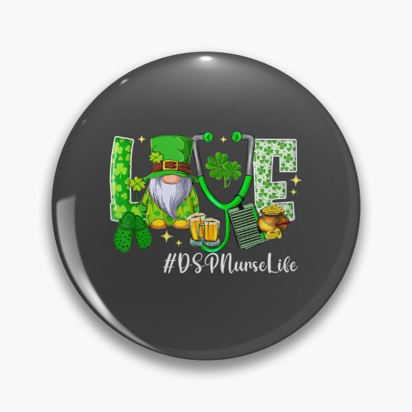 Item preview, Cute Love Gnome DSP Nurse Life St Patrick's Day Nurse Women  designed and sold by spiersturtonk.