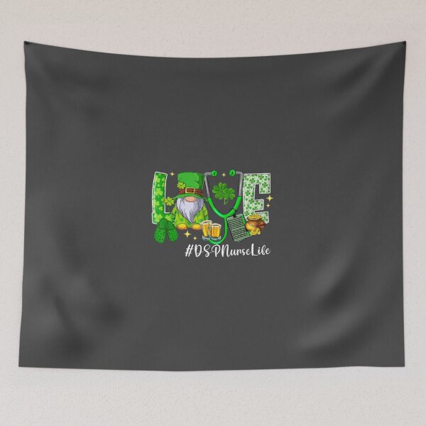 Item preview, Cute Love Gnome DSP Nurse Life St Patrick's Day Nurse Women  designed and sold by spiersturtonk.