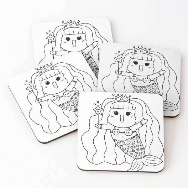 Item preview, diy mermaid coloring : mermaid princess activity at home  designed and sold by Tina-studio.