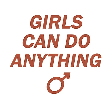 Artwork thumbnail, GIRLS CAN DO ANYTHING ♂, retro red by gardengrease