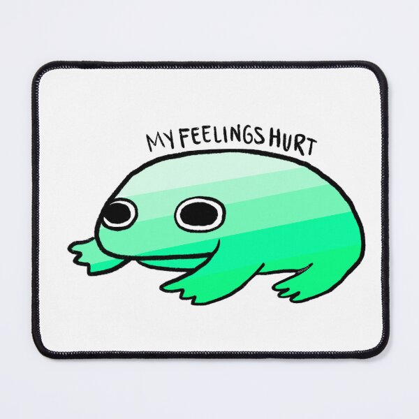 Item preview, My Feelings Hurt | Turquoise Gradient Crying Frog designed and sold by iristocat.