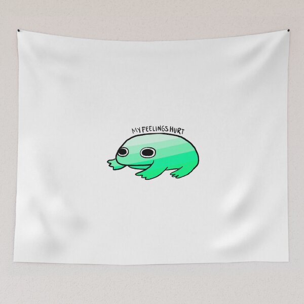 Item preview, My Feelings Hurt | Turquoise Gradient Crying Frog designed and sold by iristocat.