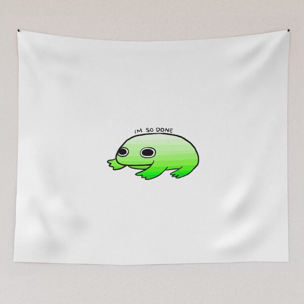 Item preview, I’m So Done | Bright Green Gradient Frog designed and sold by iristocat.