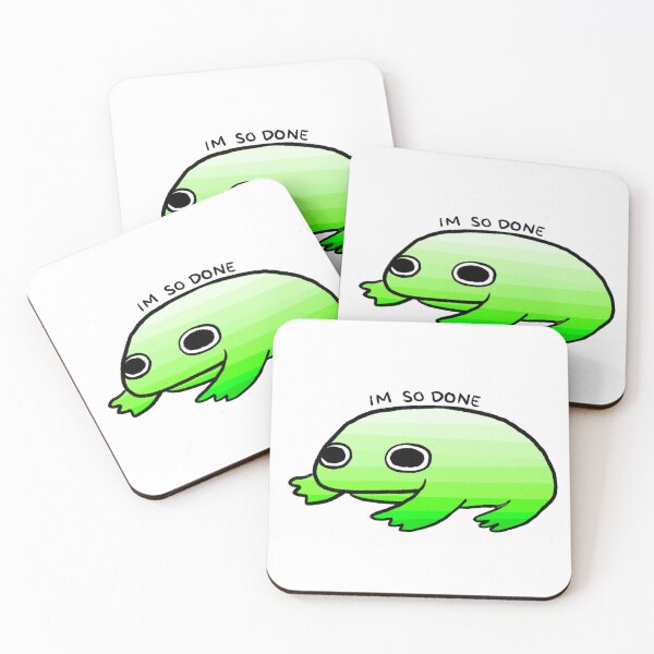 Item preview, I’m So Done | Bright Green Gradient Frog designed and sold by iristocat.