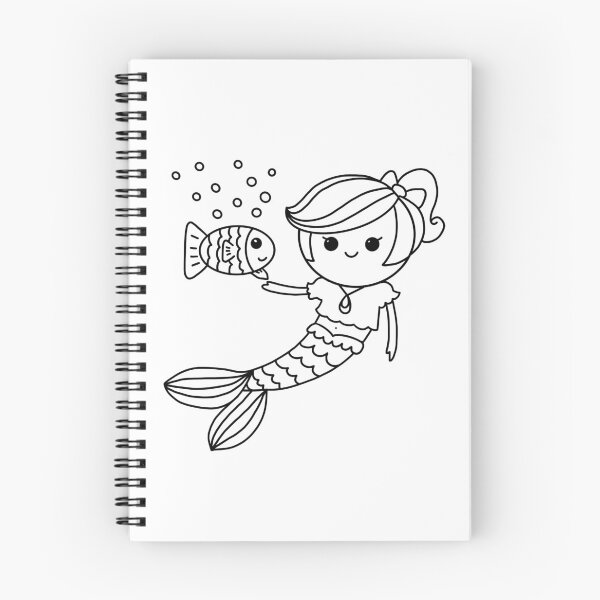Item preview, mermaid coloring : mermaid and jellyfish for painting activity at home or at birthday party designed and sold by Tina-studio.