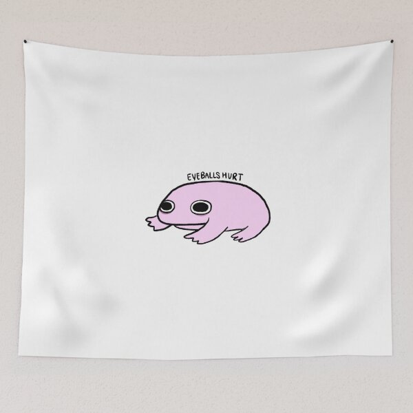 Item preview, Eyeballs Hurt| Cute Pink Frog designed and sold by iristocat.