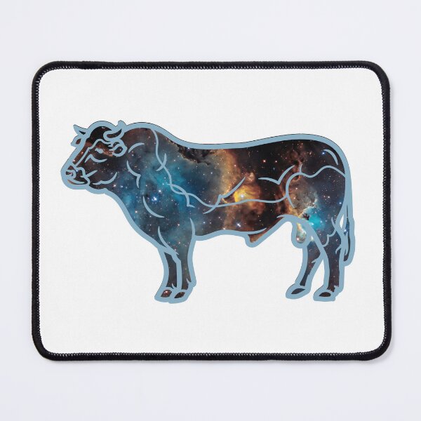 Item preview, Galaxy stars Parthenaise Cattle Cow silhouette sticker designed and sold by FarmsteadAcers.