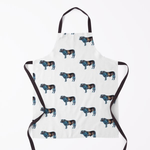 Item preview, Galaxy stars Parthenaise Cattle Cow silhouette sticker designed and sold by FarmsteadAcers.
