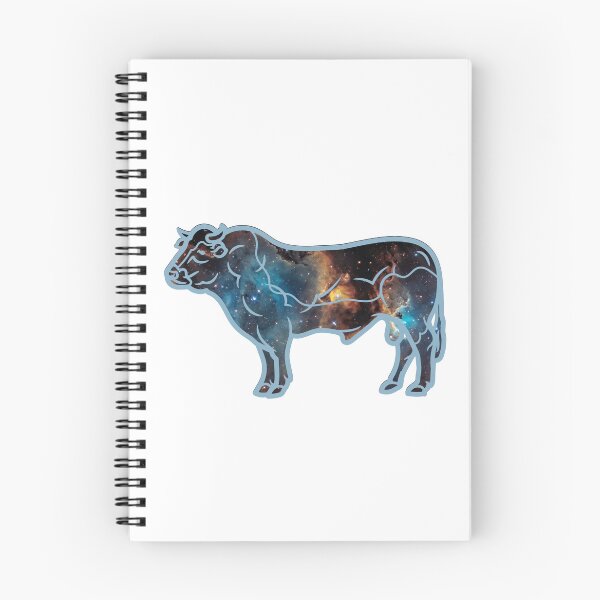 Item preview, Galaxy stars Parthenaise Cattle Cow silhouette sticker designed and sold by FarmsteadAcers.