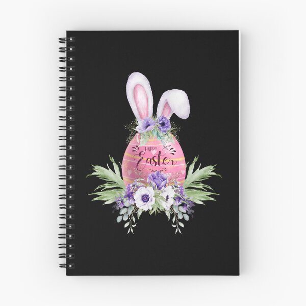 Item preview, Happy Easter features eggs with rabbit ears as the main element and decorated with flowers. Designed to be simple and not too cluttered. designed and sold by P-De-Design.
