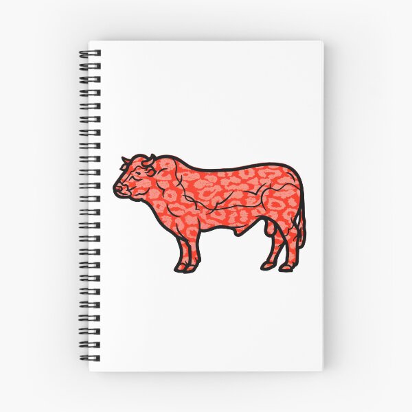 Item preview, Red pattern Parthenaise Cattle Cow silhouette sticker designed and sold by FarmsteadAcers.