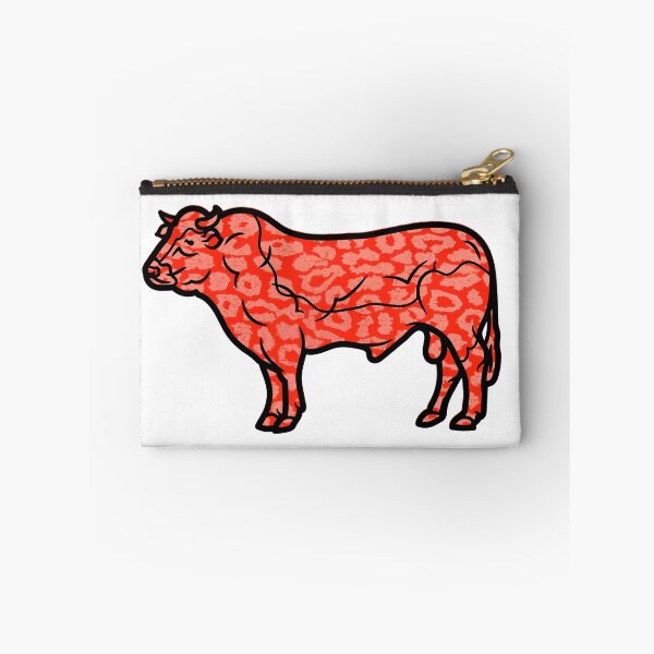 Item preview, Red pattern Parthenaise Cattle Cow silhouette sticker designed and sold by FarmsteadAcers.