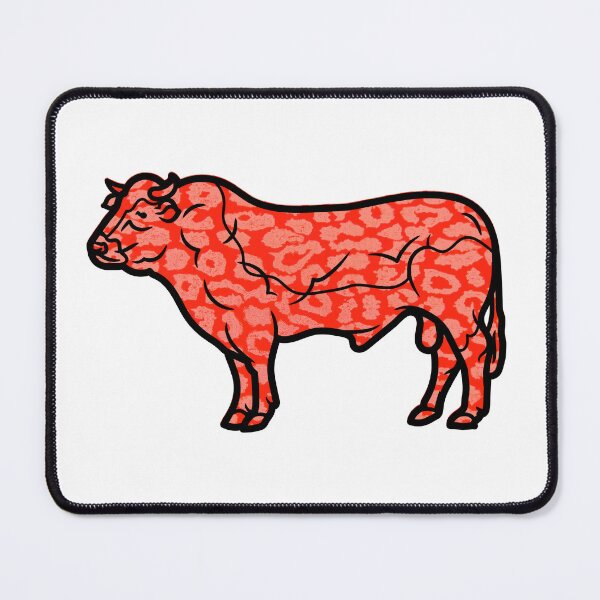 Item preview, Red pattern Parthenaise Cattle Cow silhouette sticker designed and sold by FarmsteadAcers.