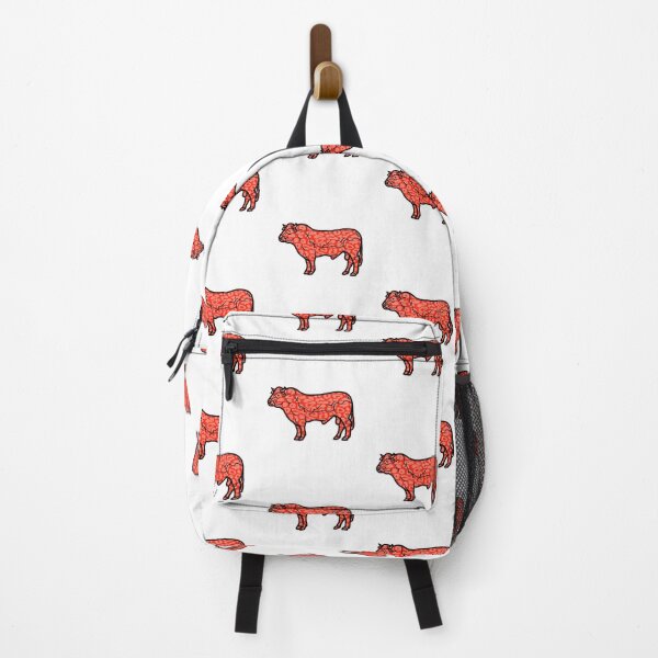 Item preview, Red pattern Parthenaise Cattle Cow silhouette sticker designed and sold by FarmsteadAcers.
