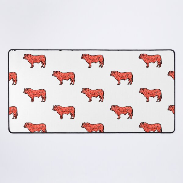 Item preview, Red pattern Parthenaise Cattle Cow silhouette sticker designed and sold by FarmsteadAcers.