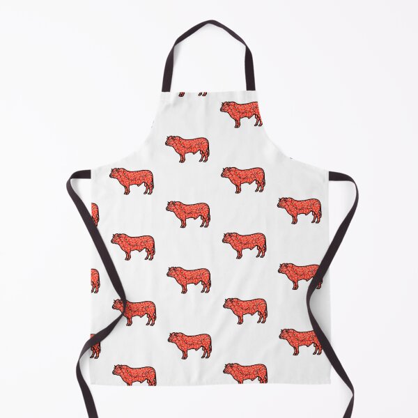 Item preview, Red pattern Parthenaise Cattle Cow silhouette sticker designed and sold by FarmsteadAcers.