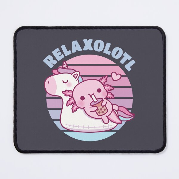 Item preview, Cute Axolotl Chilling On Unicorn Pool Float Relaxolotl designed and sold by rustydoodle.