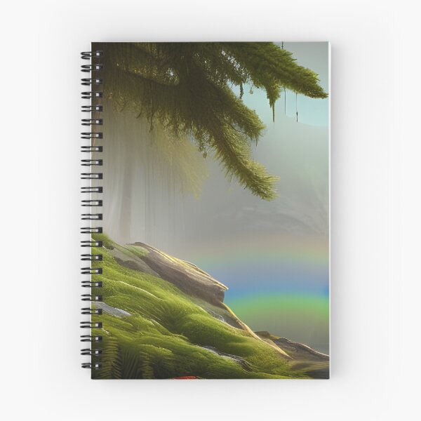 Item preview, Alpine lake with rainbow designed and sold by DesertSkyPress.