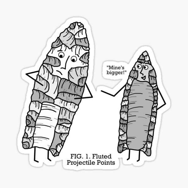 Fluted Projectile Points Sticker