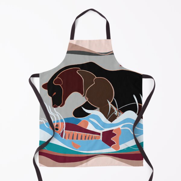 Item preview, Grizzly Bear Fishing for Salmon in a River designed and sold by GrizzlyMountain.