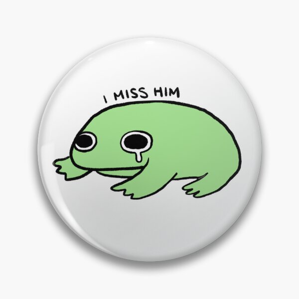 Item preview, I Miss Him | Cute Green Frog designed and sold by iristocat.