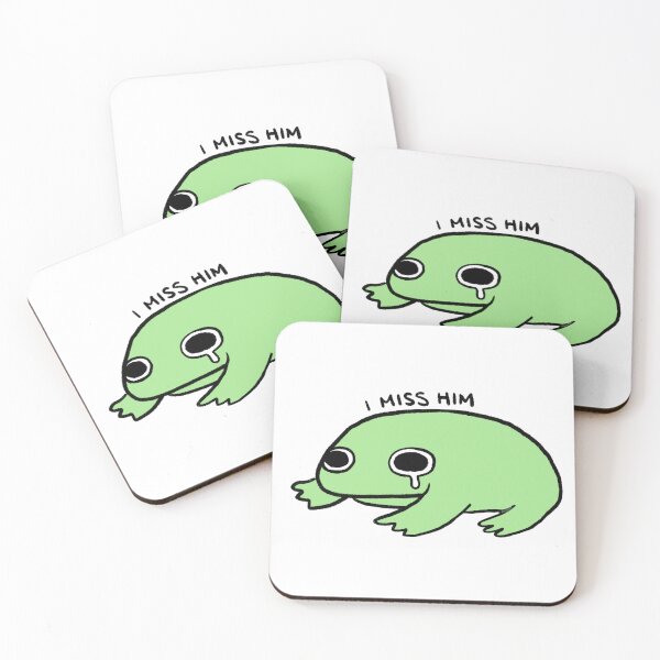 Item preview, I Miss Him | Cute Green Frog designed and sold by iristocat.