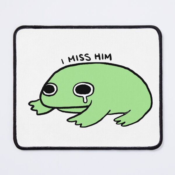Item preview, I Miss Him | Cute Green Frog designed and sold by iristocat.