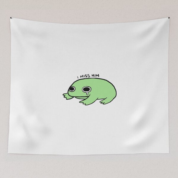 Item preview, I Miss Him | Cute Green Frog designed and sold by iristocat.